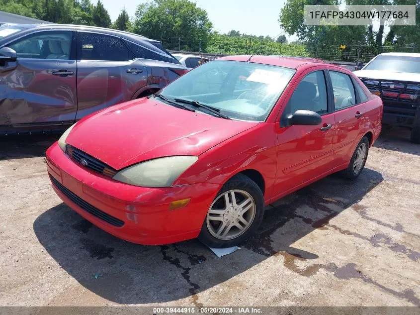 2004 Ford Focus Se VIN: 1FAFP34304W177684 Lot: 39444915