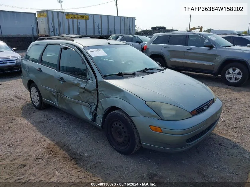 2004 Ford Focus Se VIN: 1FAFP36384W158202 Lot: 40138073