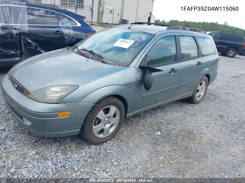 2004 Ford Focus Ztw VIN: 1FAFP35Z04W115060 Lot: 40302872