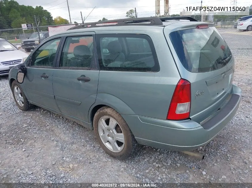 2004 Ford Focus Ztw VIN: 1FAFP35Z04W115060 Lot: 40302872