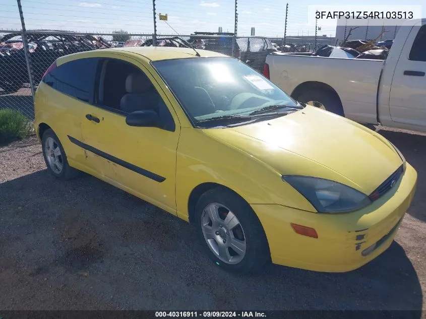 2004 Ford Focus Zx3 VIN: 3FAFP31Z54R103513 Lot: 40316911