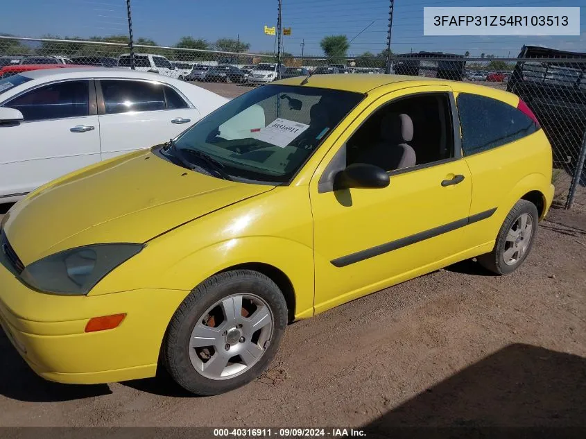 2004 Ford Focus Zx3 VIN: 3FAFP31Z54R103513 Lot: 40316911