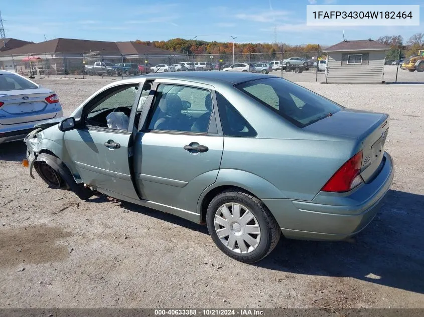 2004 Ford Focus Se VIN: 1FAFP34304W182464 Lot: 40633388