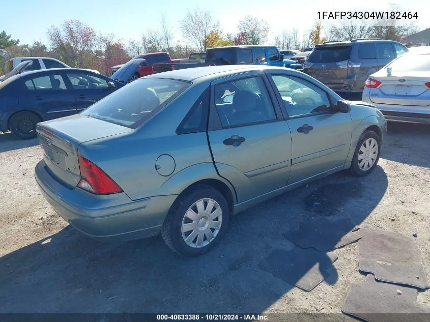 2004 Ford Focus Se VIN: 1FAFP34304W182464 Lot: 40633388