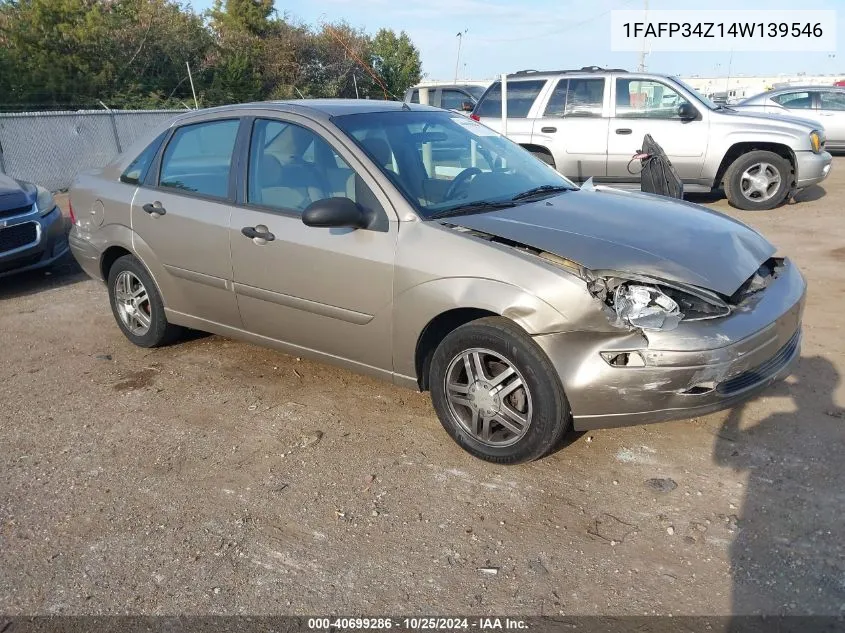 2004 Ford Focus Se VIN: 1FAFP34Z14W139546 Lot: 40699286