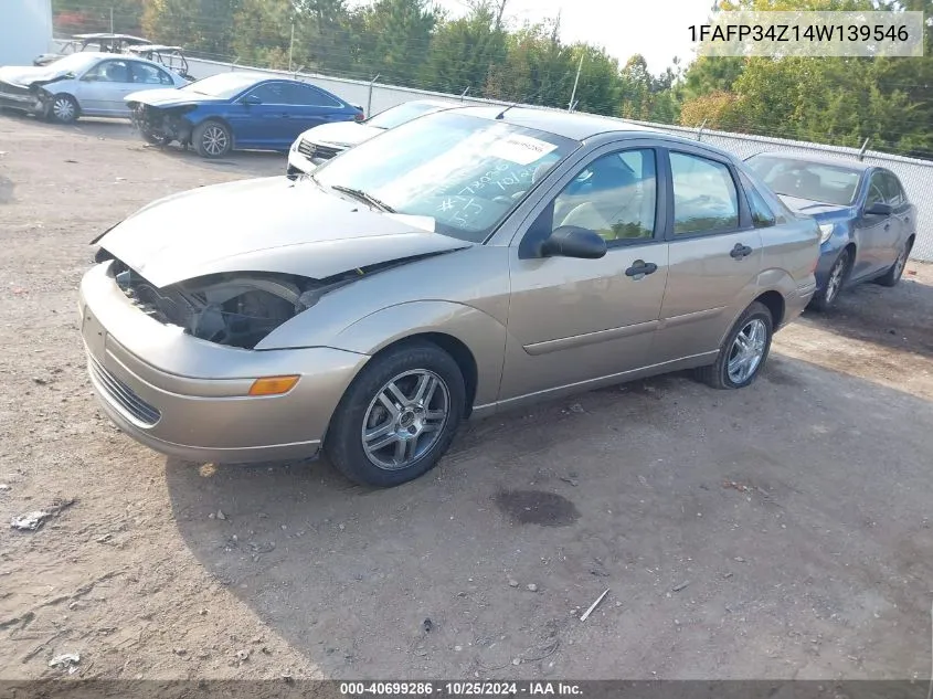 2004 Ford Focus Se VIN: 1FAFP34Z14W139546 Lot: 40699286