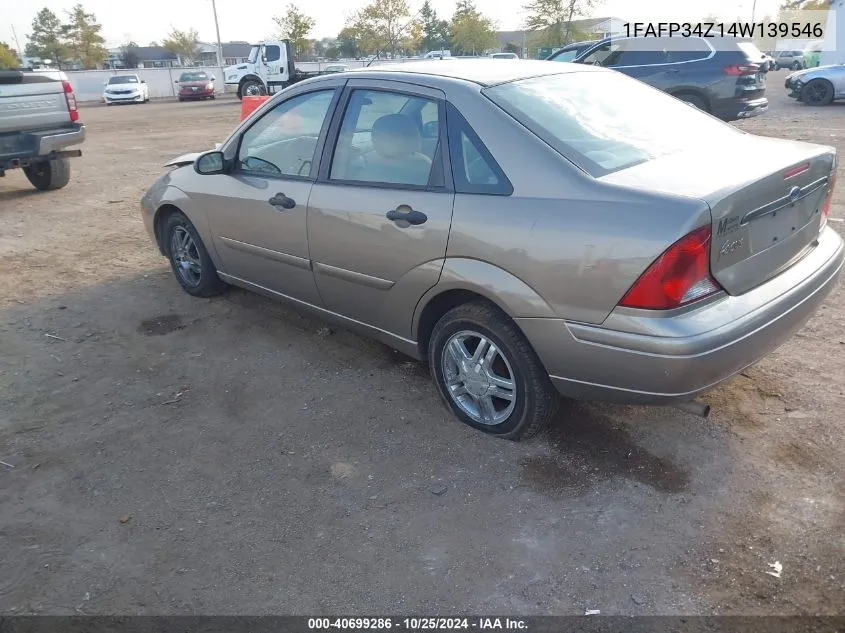 2004 Ford Focus Se VIN: 1FAFP34Z14W139546 Lot: 40699286