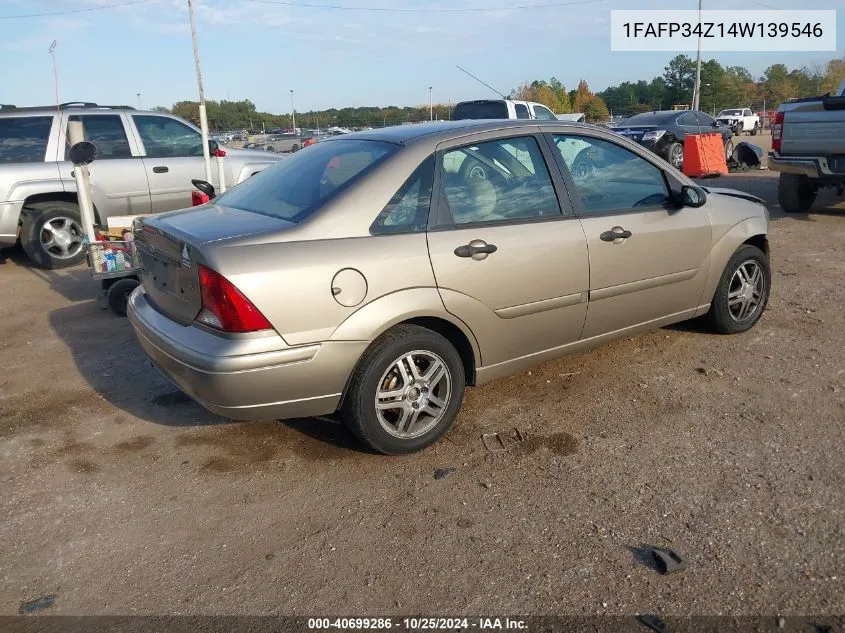 2004 Ford Focus Se VIN: 1FAFP34Z14W139546 Lot: 40699286