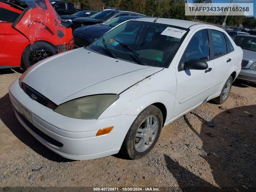 2004 Ford Focus Se VIN: 1FAFP34334W165268 Lot: 40728871