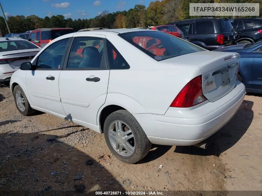 2004 Ford Focus Se VIN: 1FAFP34334W165268 Lot: 40728871