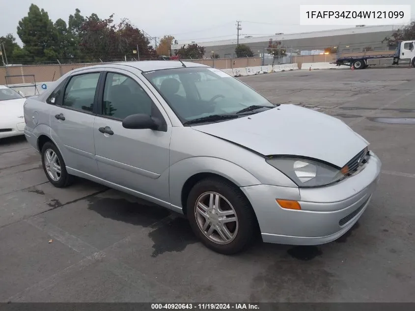 2004 Ford Focus Se VIN: 1FAFP34Z04W121099 Lot: 40920643