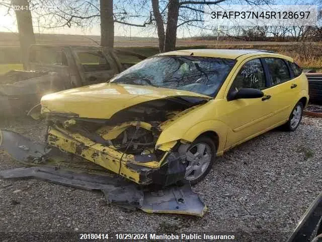 2005 Ford Focus Zx5 VIN: 3FAFP37N45R128697 Lot: 20180414