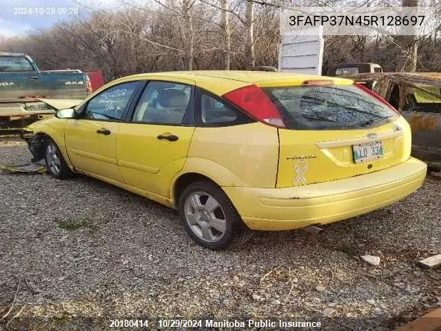 2005 Ford Focus Zx5 VIN: 3FAFP37N45R128697 Lot: 20180414