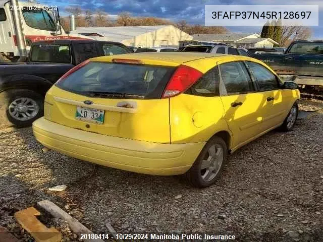 2005 Ford Focus Zx5 VIN: 3FAFP37N45R128697 Lot: 20180414