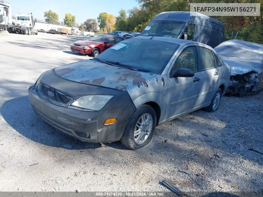 2005 Ford Focus Zx4 VIN: 1FAFP34N95W156271 Lot: 39374220