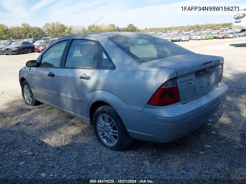 2005 Ford Focus Zx4 VIN: 1FAFP34N95W156271 Lot: 39374220