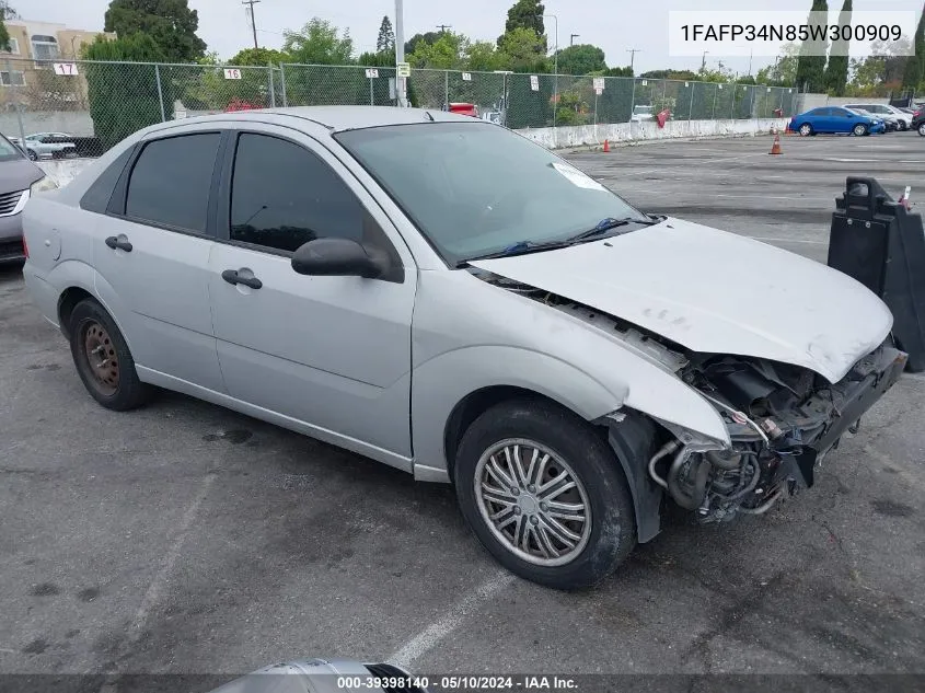 2005 Ford Focus Zx4 VIN: 1FAFP34N85W300909 Lot: 39398140