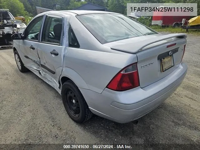 2005 Ford Focus Zx4 VIN: 1FAFP34N25W111298 Lot: 39741650