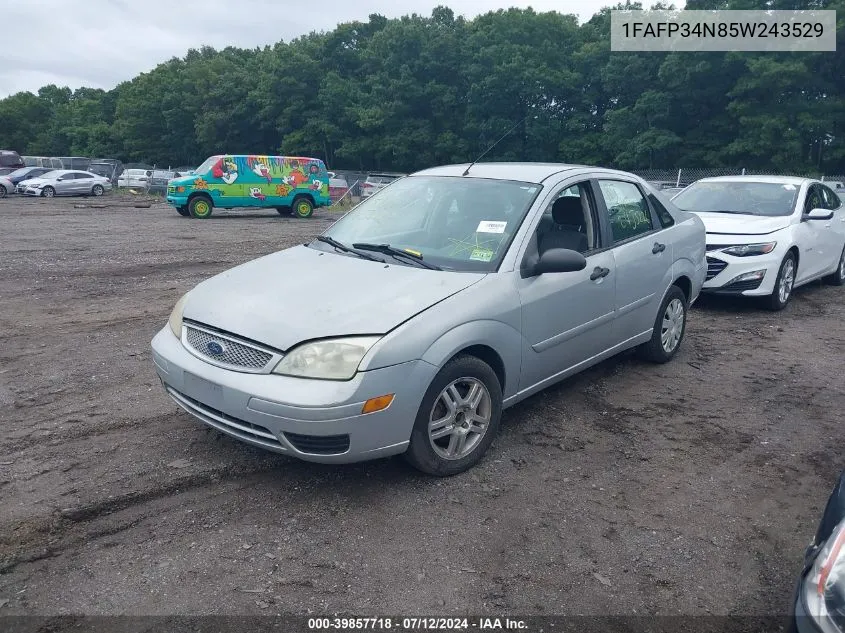 2005 Ford Focus Zx4 VIN: 1FAFP34N85W243529 Lot: 39857718