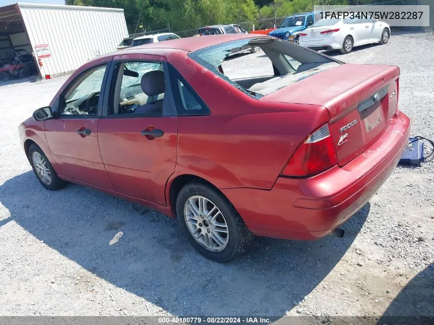 2005 Ford Focus Zx4 VIN: 1FAFP34N75W282287 Lot: 40180779