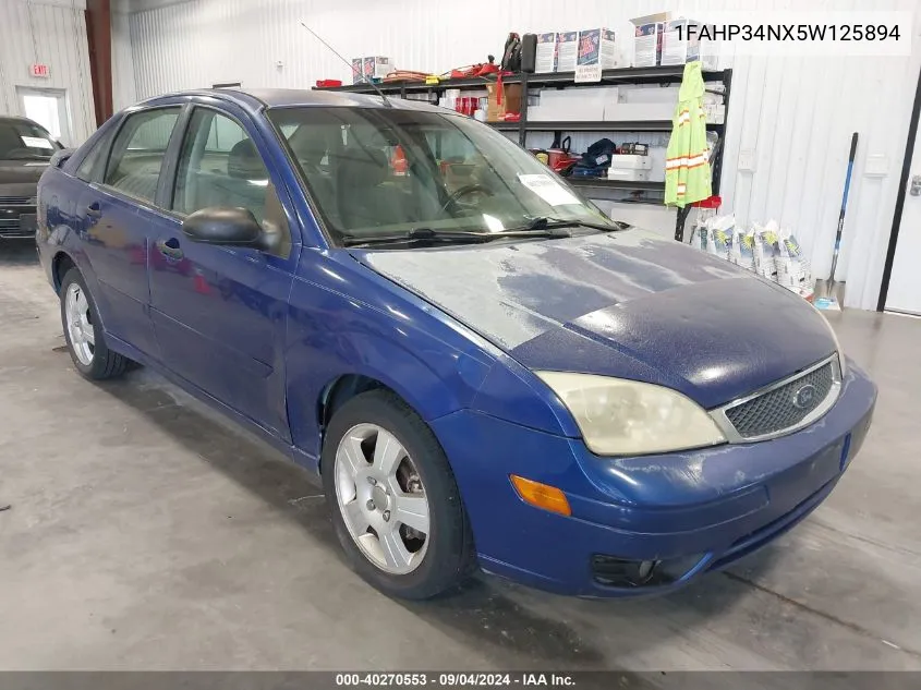 2005 Ford Focus Zx4 VIN: 1FAHP34NX5W125894 Lot: 40270553