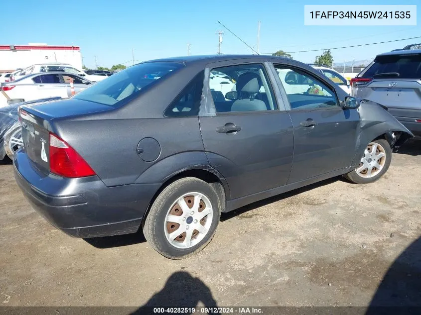 2005 Ford Focus Zx4 VIN: 1FAFP34N45W241535 Lot: 40282519