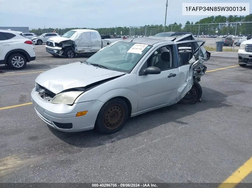 2005 Ford Focus Zx4 VIN: 1FAFP34N85W300134 Lot: 40296705