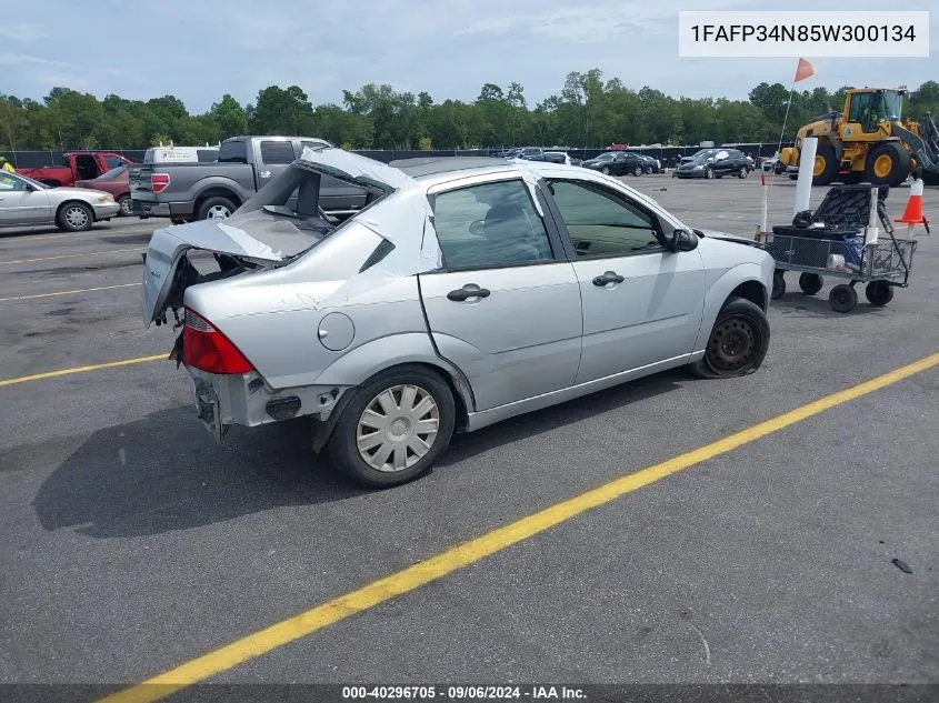 2005 Ford Focus Zx4 VIN: 1FAFP34N85W300134 Lot: 40296705