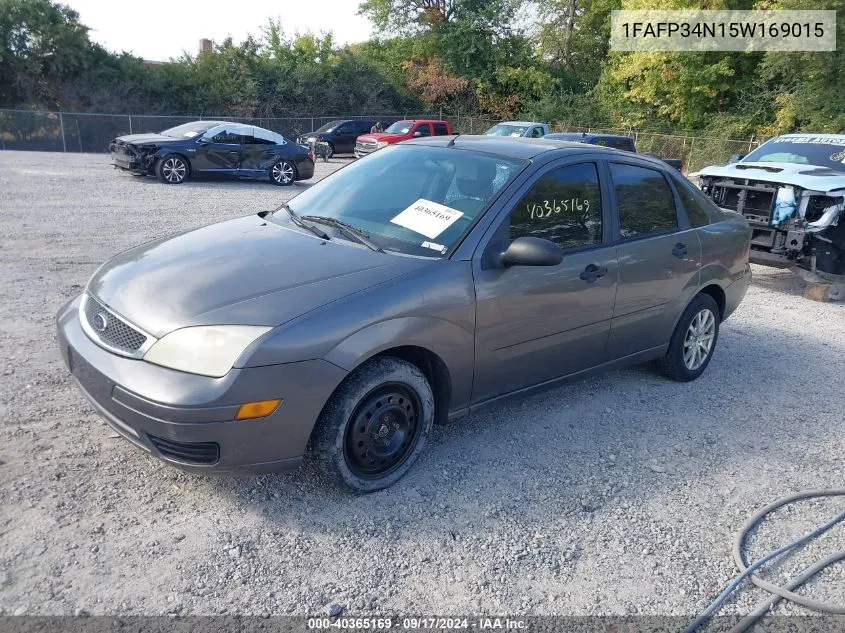 2005 Ford Focus Zx4 VIN: 1FAFP34N15W169015 Lot: 40365169