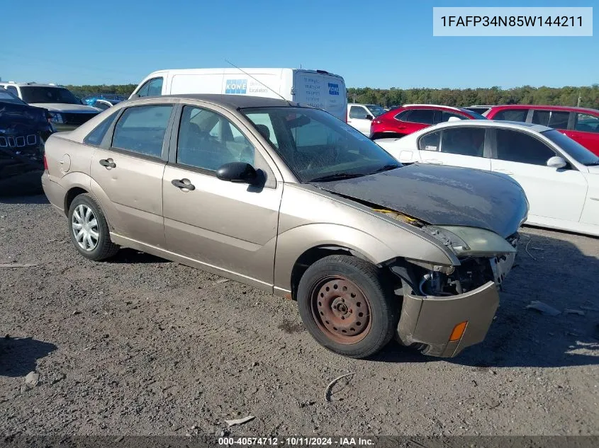 2005 Ford Focus Zx4 VIN: 1FAFP34N85W144211 Lot: 40574712