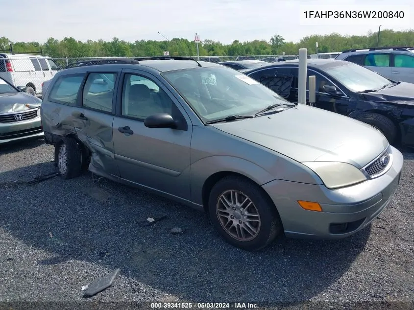 1FAHP36N36W200840 2006 Ford Focus Zxw