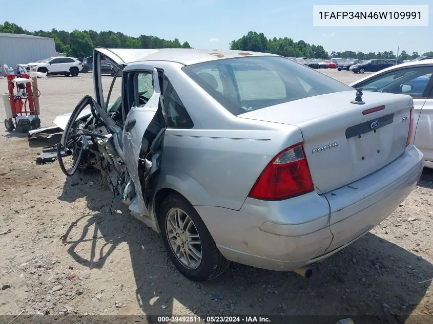 2006 Ford Focus Zx4 VIN: 1FAFP34N46W109991 Lot: 39492511