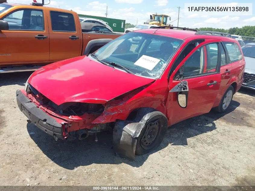 2006 Ford Focus Zxw VIN: 1FAFP36N56W135898 Lot: 39616144