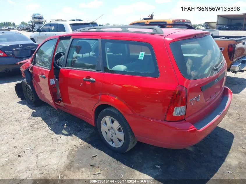 2006 Ford Focus Zxw VIN: 1FAFP36N56W135898 Lot: 39616144