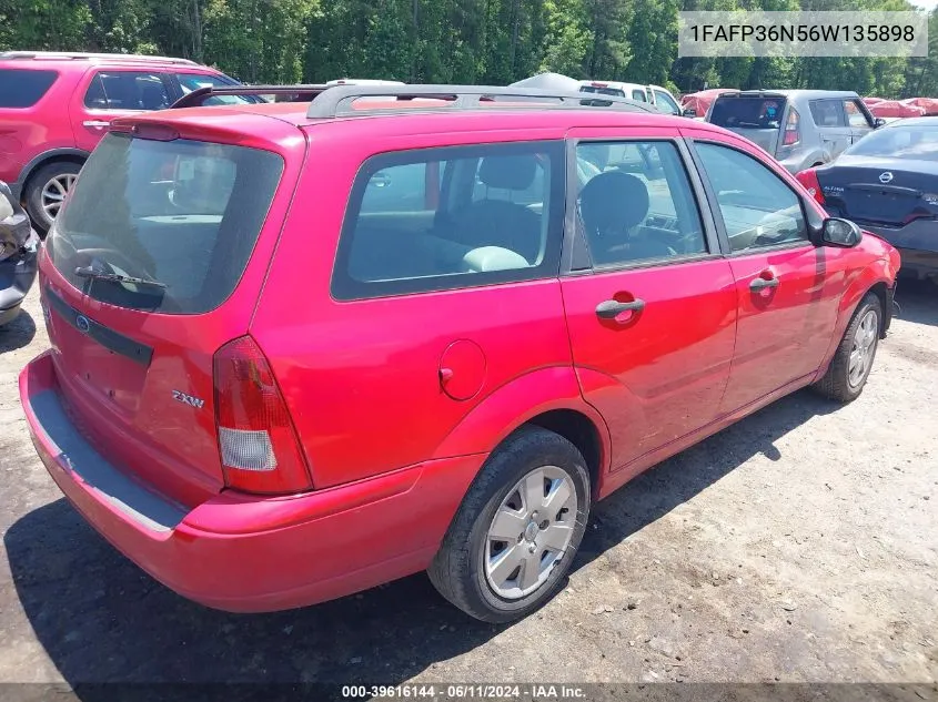 2006 Ford Focus Zxw VIN: 1FAFP36N56W135898 Lot: 39616144