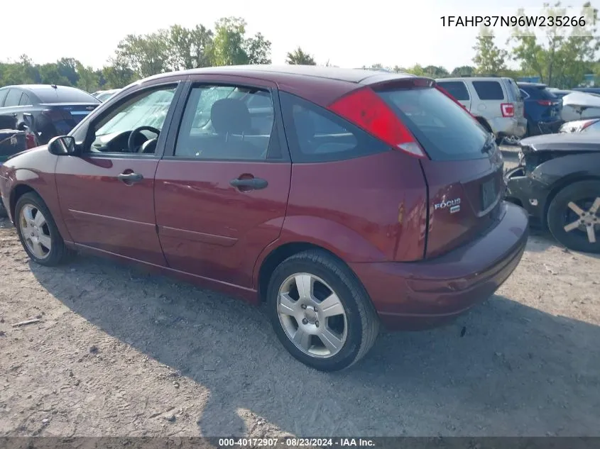 2006 Ford Focus Zx5 VIN: 1FAHP37N96W235266 Lot: 40172907