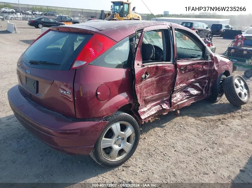 2006 Ford Focus Zx5 VIN: 1FAHP37N96W235266 Lot: 40172907