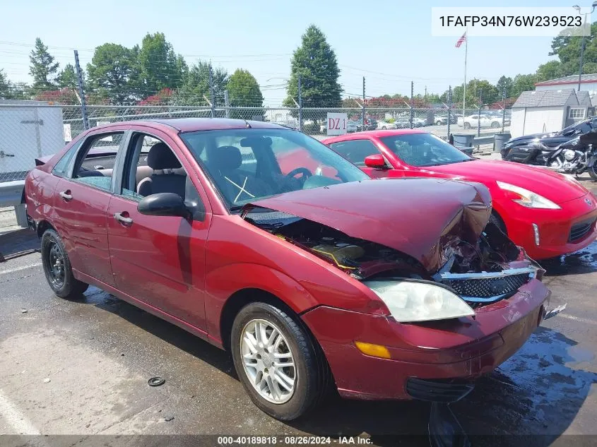 2006 Ford Focus Se/Zx4 VIN: 1FAFP34N76W239523 Lot: 40189818