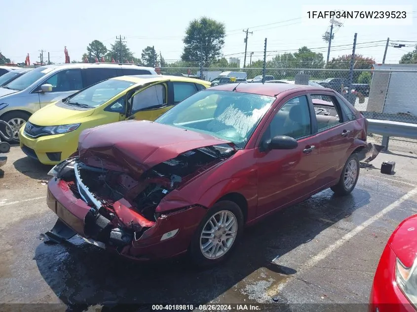 2006 Ford Focus Se/Zx4 VIN: 1FAFP34N76W239523 Lot: 40189818