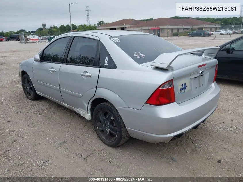 2006 Ford Focus Zx4 VIN: 1FAHP38Z66W213081 Lot: 40191433