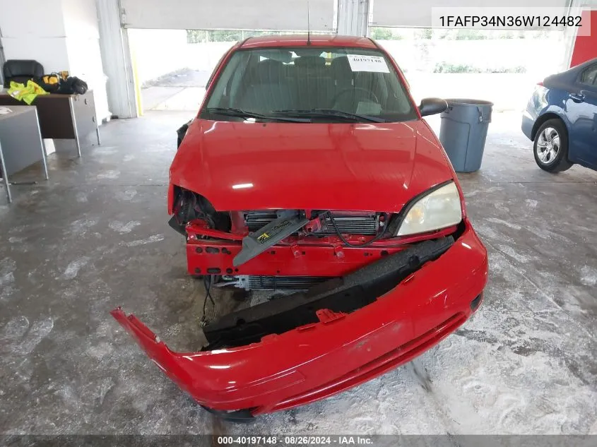 2006 Ford Focus Zx4 VIN: 1FAFP34N36W124482 Lot: 40197148