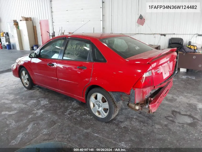 1FAFP34N36W124482 2006 Ford Focus Zx4