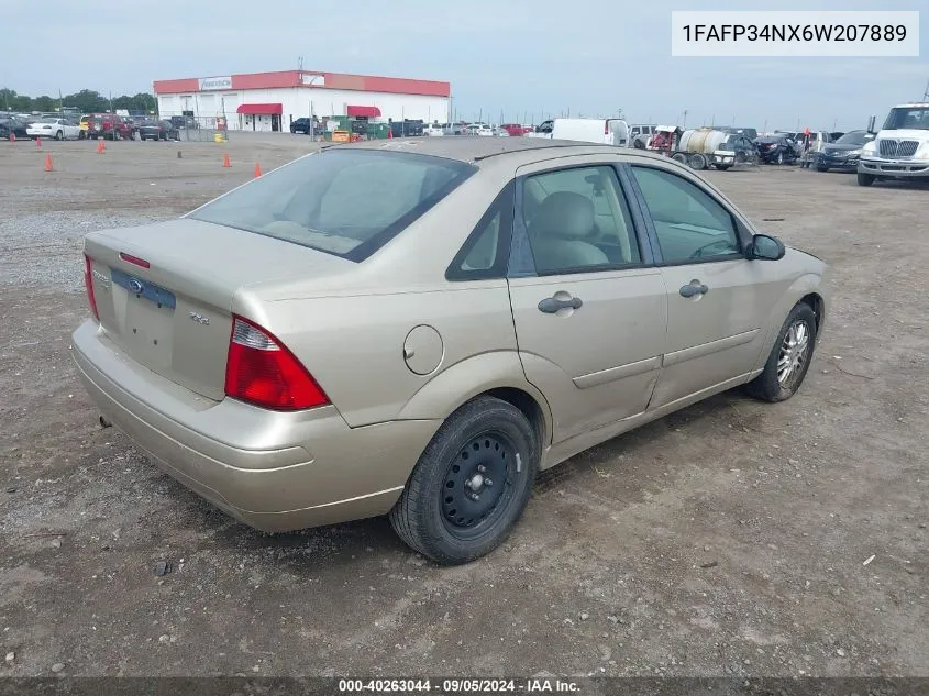 2006 Ford Focus Zx4 VIN: 1FAFP34NX6W207889 Lot: 40263044