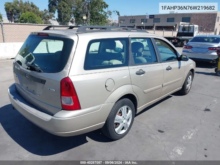 2006 Ford Focus Zxw VIN: 1FAHP36N76W219682 Lot: 40287057