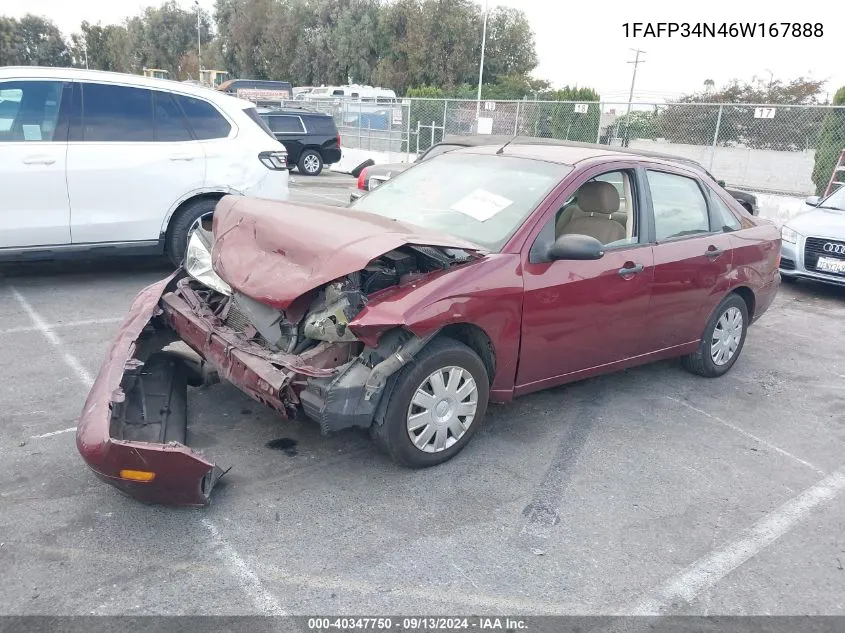 2006 Ford Focus Zx4 VIN: 1FAFP34N46W167888 Lot: 40347750