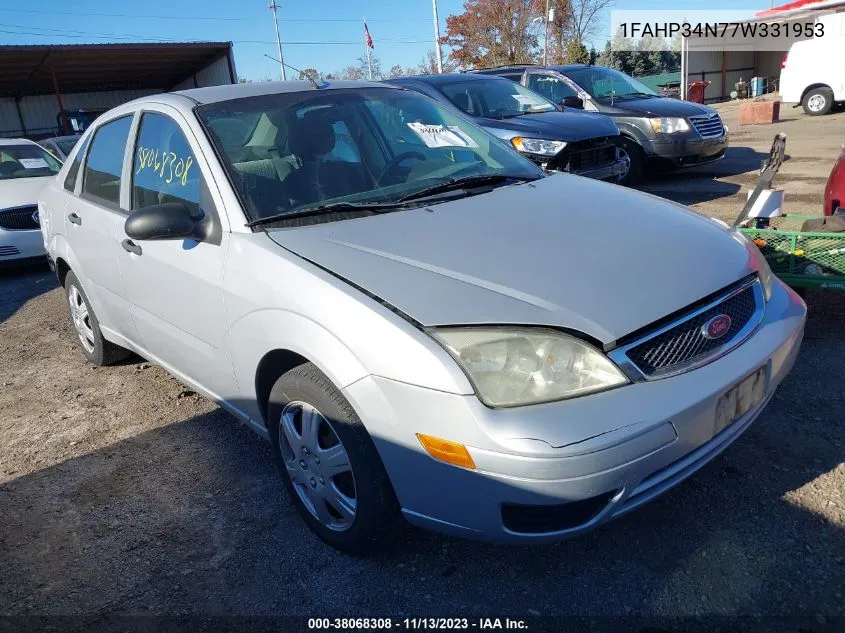 2007 Ford Focus S/Se/Ses VIN: 1FAHP34N77W331953 Lot: 38068308