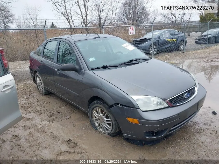 2007 Ford Focus S/Se/Ses VIN: 1FAFP34NX7W223270 Lot: 38633163