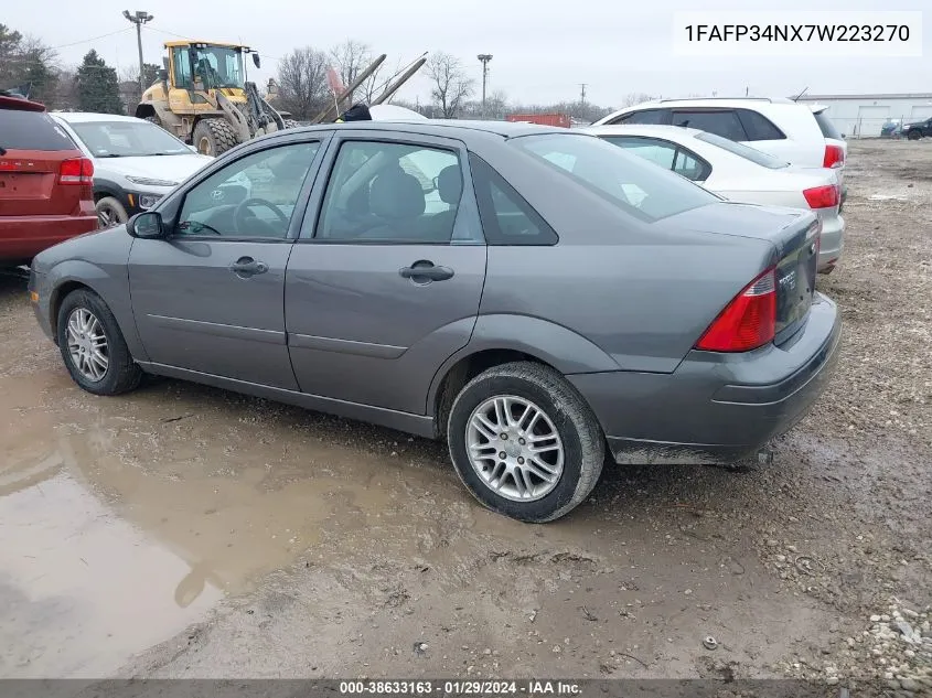 2007 Ford Focus S/Se/Ses VIN: 1FAFP34NX7W223270 Lot: 38633163