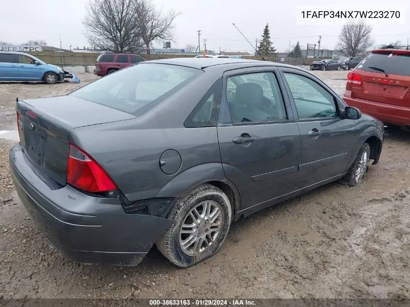 2007 Ford Focus S/Se/Ses VIN: 1FAFP34NX7W223270 Lot: 38633163