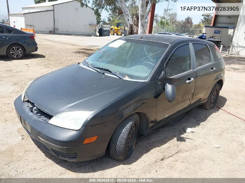 2007 Ford Focus S/Se/Ses VIN: 1FAFP37N37W283905 Lot: 39363810